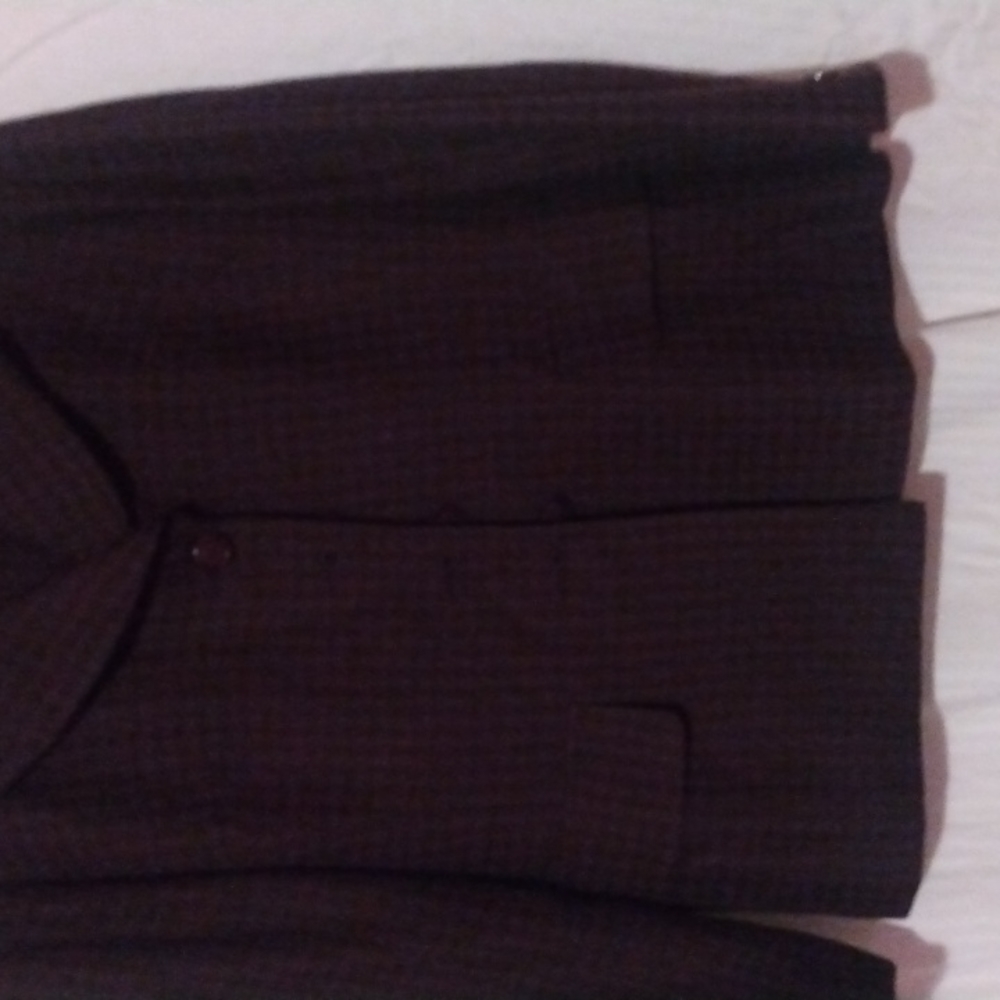 Purple Checkered Woman Suit.